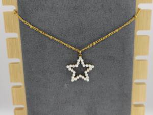 collar star con perlas