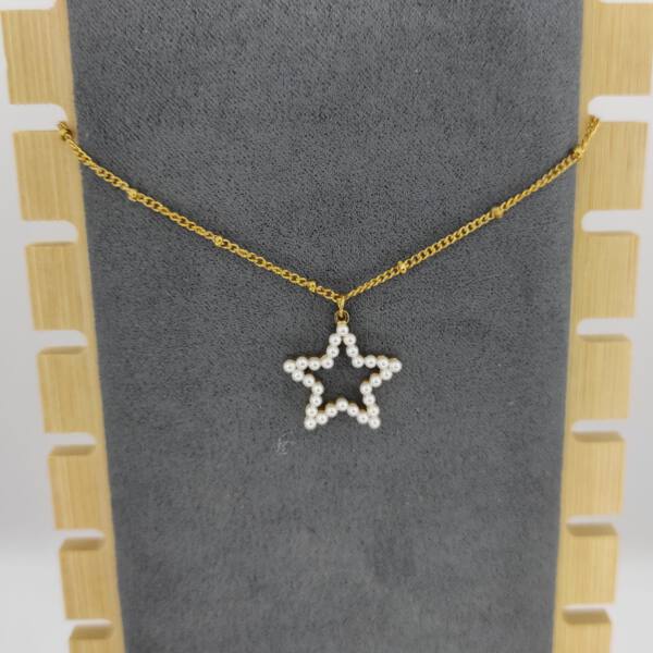 collar star con perlas